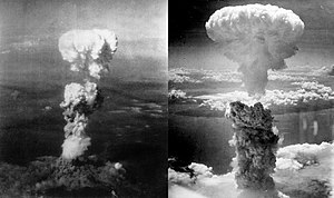 広島と長崎の原爆キノコ雲